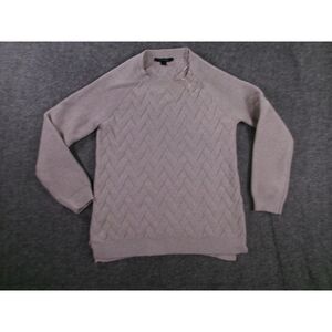 Cyrus Sweater Womens Small Ivory Cable Knit Textured Cozy Elegant Classic Work